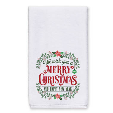 Happy Holidays Christmas Kitchen Tea Towel 