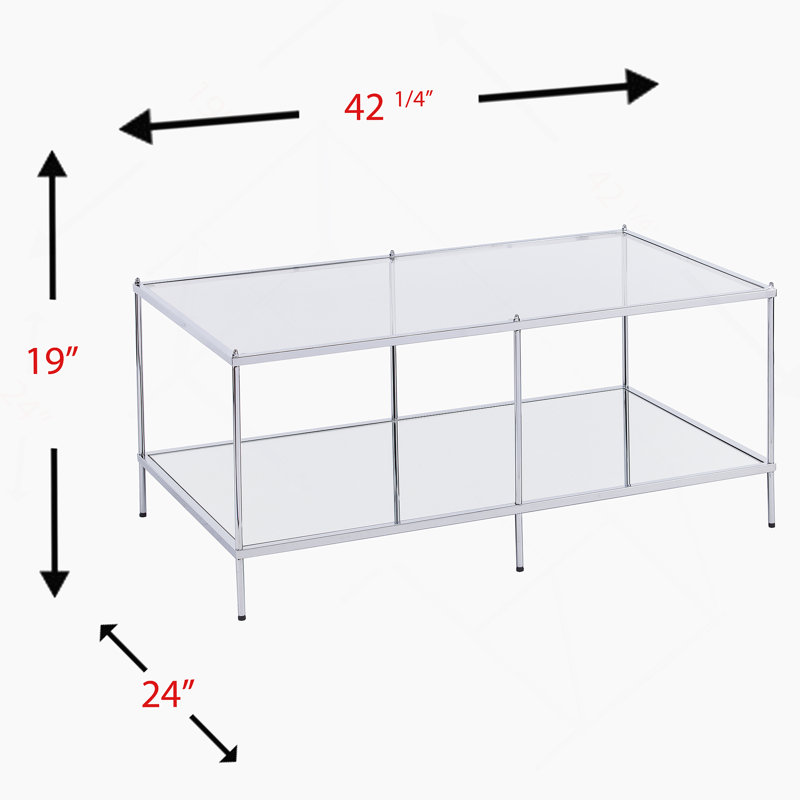 Table de cocktail en miroir - Chrome