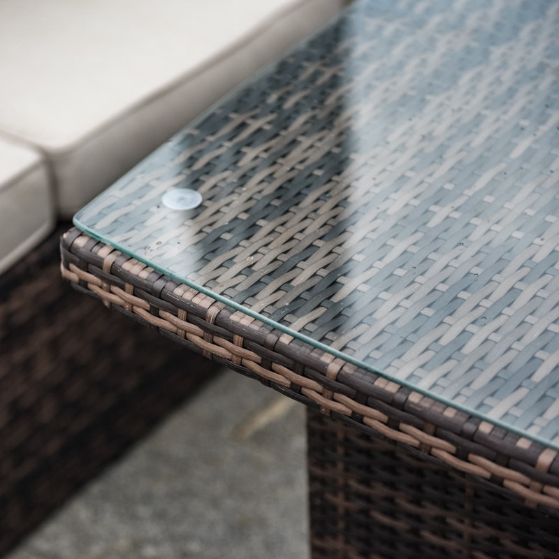 Table de patio Bellingham, Brun
