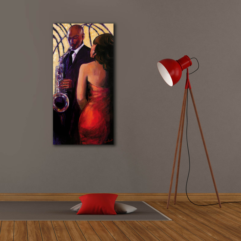 Sax Seduction par Monica Stewart, H 40 po x l 20 po x P 1,5 po