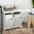 HOMCOM Tilt-Out Laundry Storage Cabinet, Bathroom Storage Organizer With Two-Compartment Tilt Out Hamper-115280563
