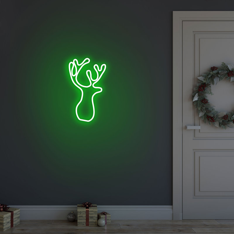 LED Lighted Sign, Green