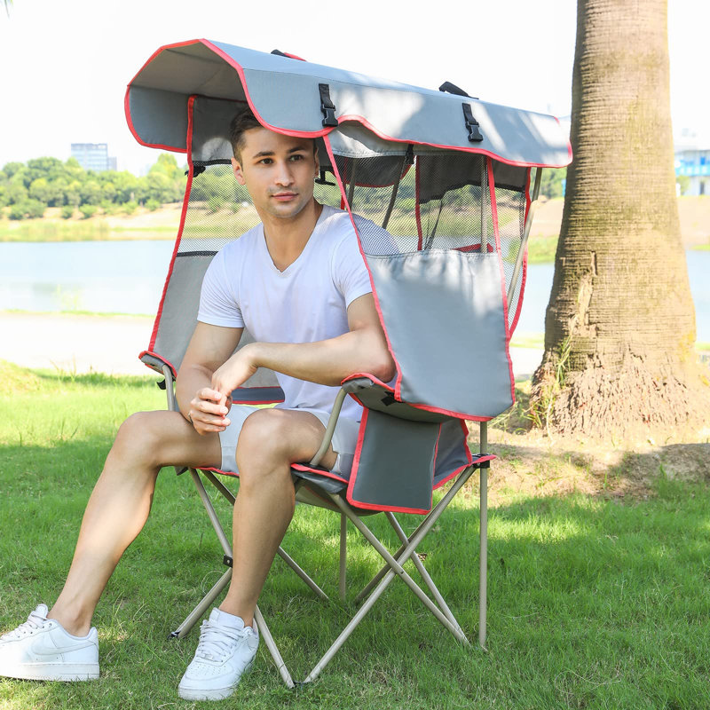 Folding Camping Chair, Gray