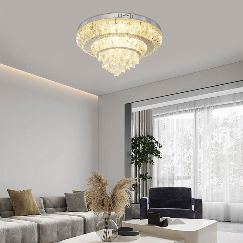 Modern Flush Mount Crystal Ceiling Light
