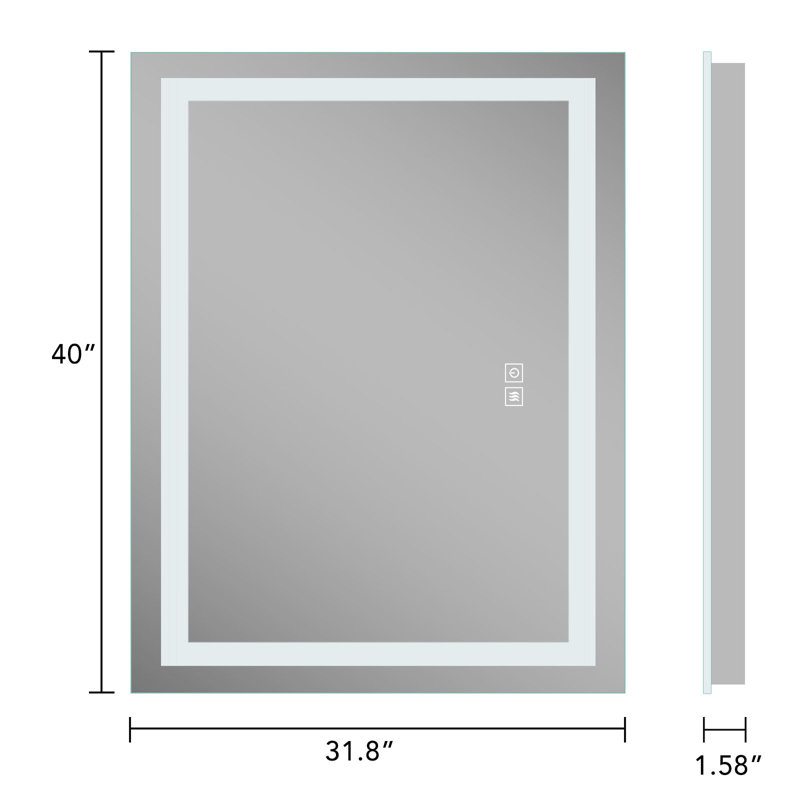 Julye Flat Wall Mirror, 40" x 32"