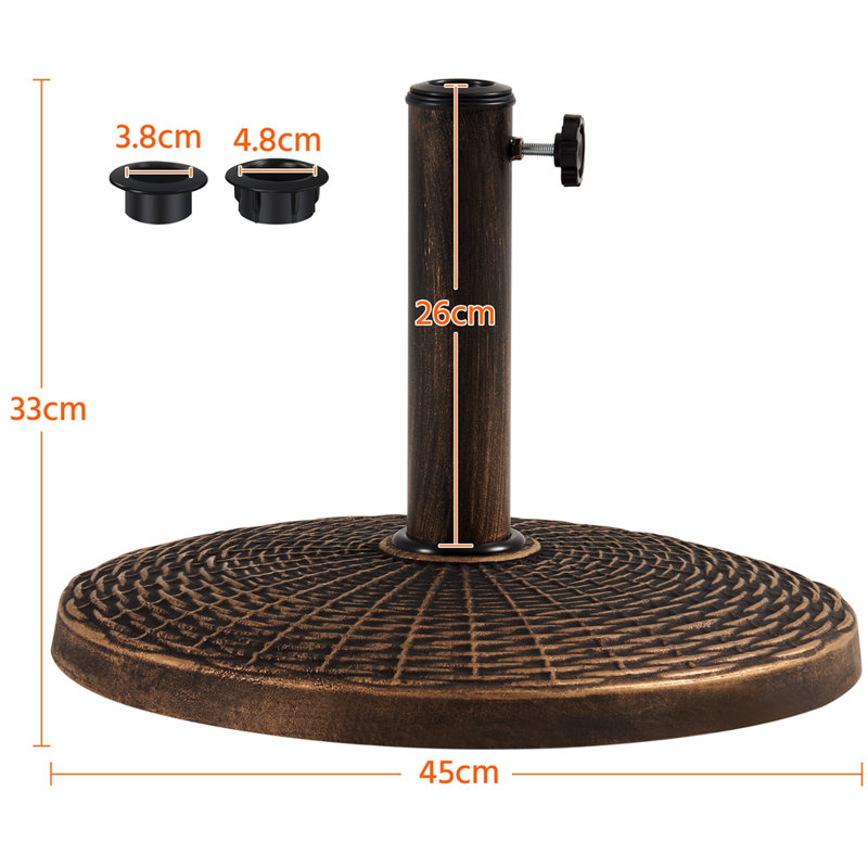 10kg Resin Free Standing Umbrella Base, Bronze