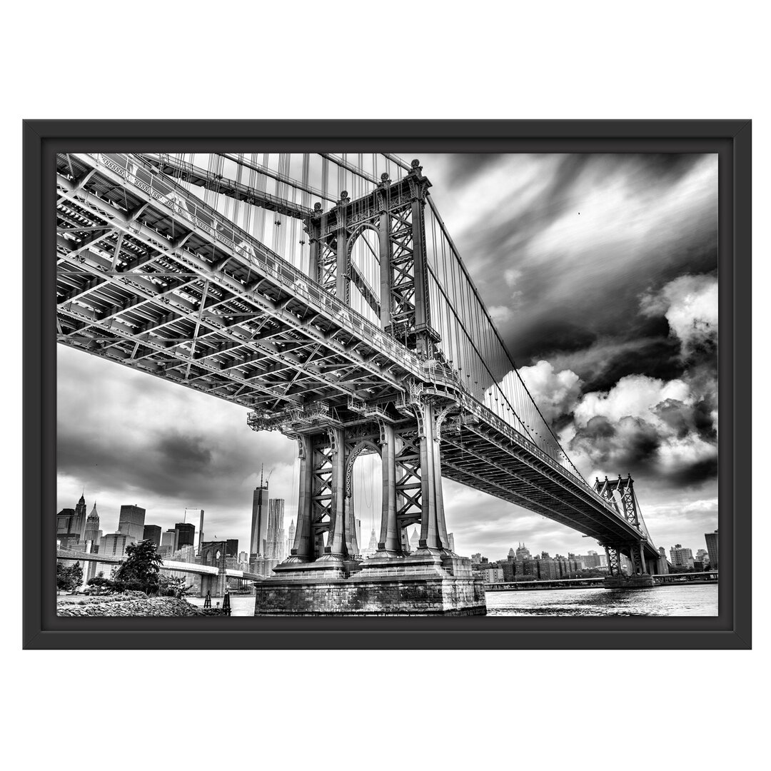 Gerahmtes Wandbild Manhattan Bridge New York