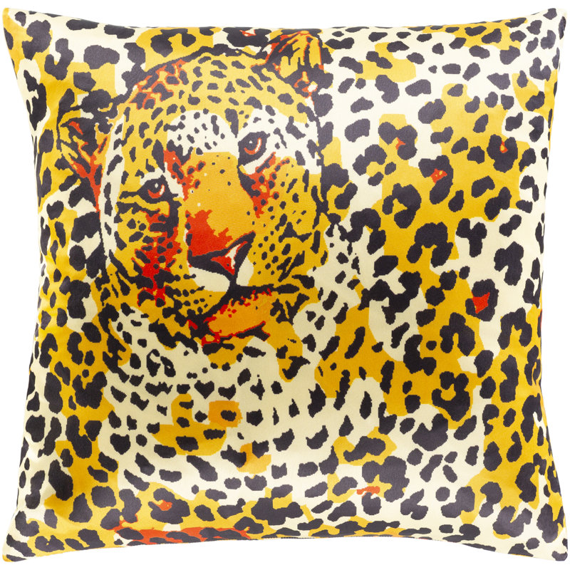 Animal Print Throw Pillow, Poly Fill, 18" x 18"