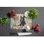 Decorating Easter Belgian Sheepdog Glass Cutting Board