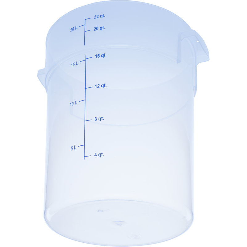Carlisle Food Service Products StorPlus 5.5 Gallons Circle Food Storage Container, Clear
