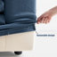 Canapé modulaire bleu en coton et lin-551933364