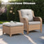 Ensemble de 2 repose-pieds en rotin avec coussins amovibles en osier pour patio-2143425276-2145596462