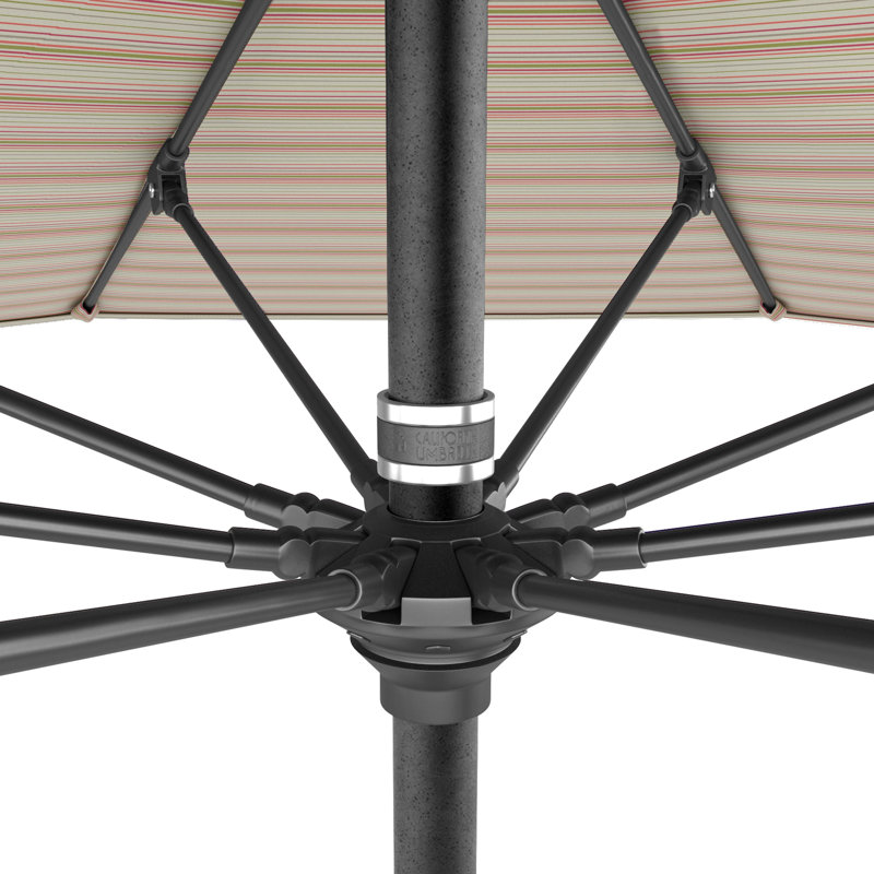 Parasol de marché 9 pi Santana Praneeth, Jardin Donovan - Pacifica Premium, Gris