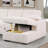Shariff U-Shaped Corduroy Sectional Sofa with Pull-Out Bed, Storage Chaise Lounge & Open-Storage Armrest-1402151083