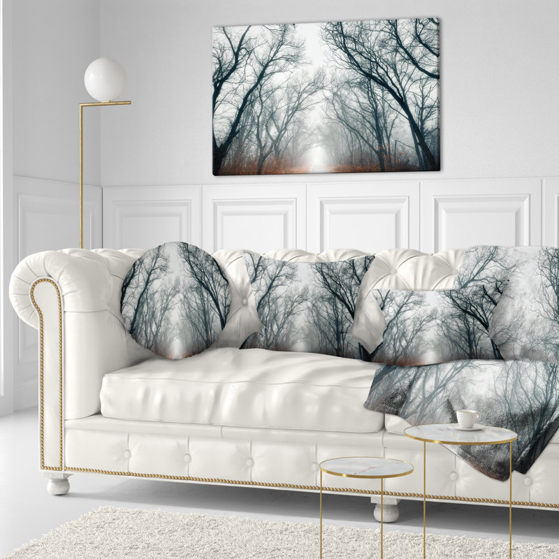 Coussin Mystic Road in Forest, Gris