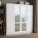 Cosmo 100% Solid Wood 4-door Wardrobe Armoire with Mirrored Doors