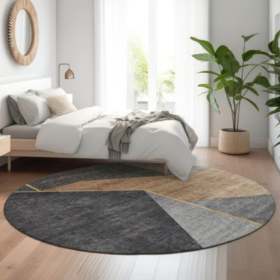 Premium Machine Washable Cerrito Charcoal Rug
