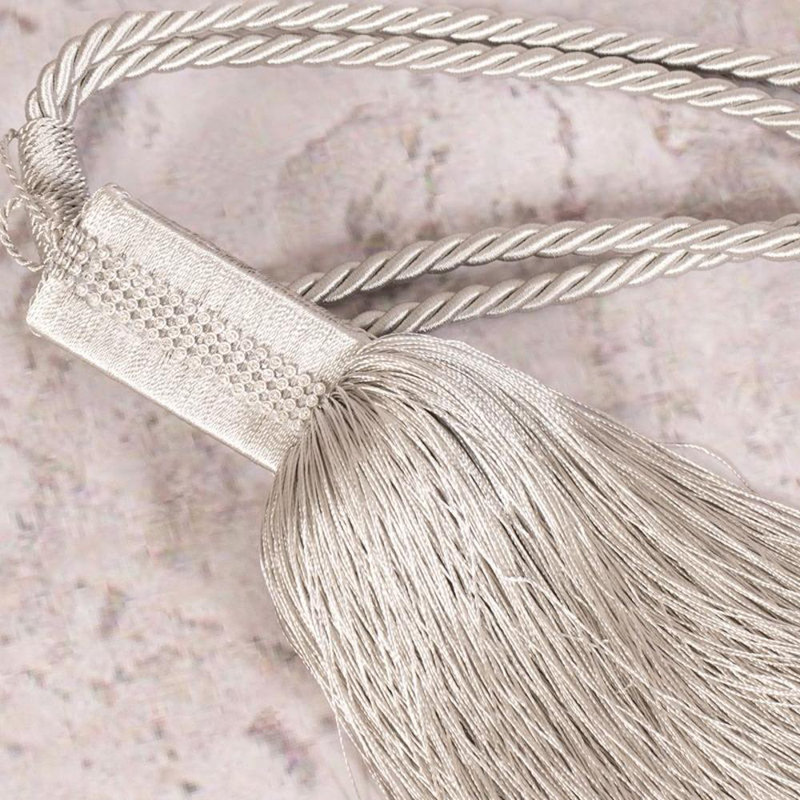 Liyuan Fabric 10cm Curtain Tieback, Light Grey