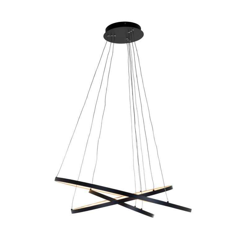Lustre géométrique unique à 1 lumière Amira, Noir