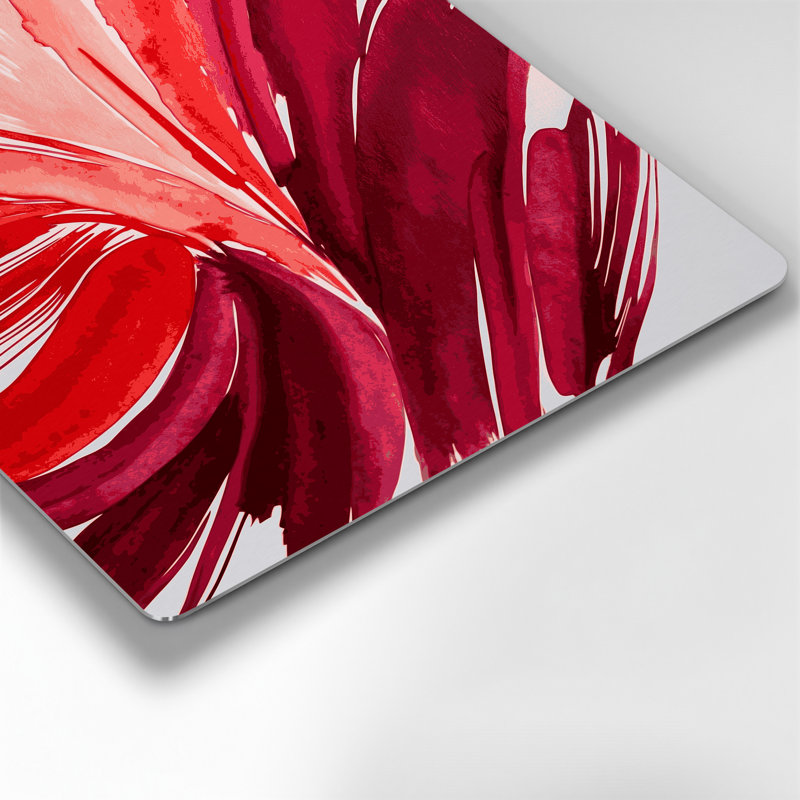 Aquarelle abstraite 49, art mural en métal rose, H 36 po x l 24 po