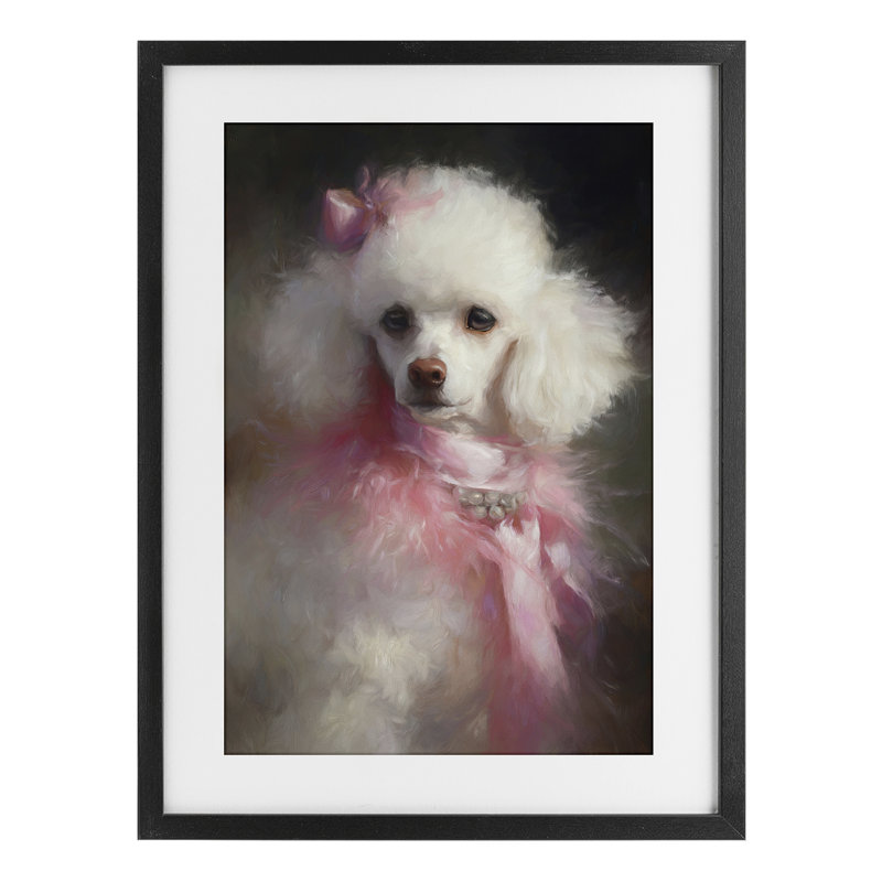 Just A Girl Who Loves Pink, reproduction encadrée sous verre, conception de Tina LeCour, H 23 po x l 17 po, Cadre noir minuit