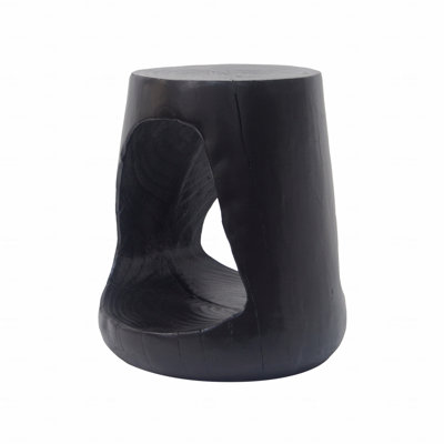 Mgo Hollow Side Table, Wooden-Like Texture