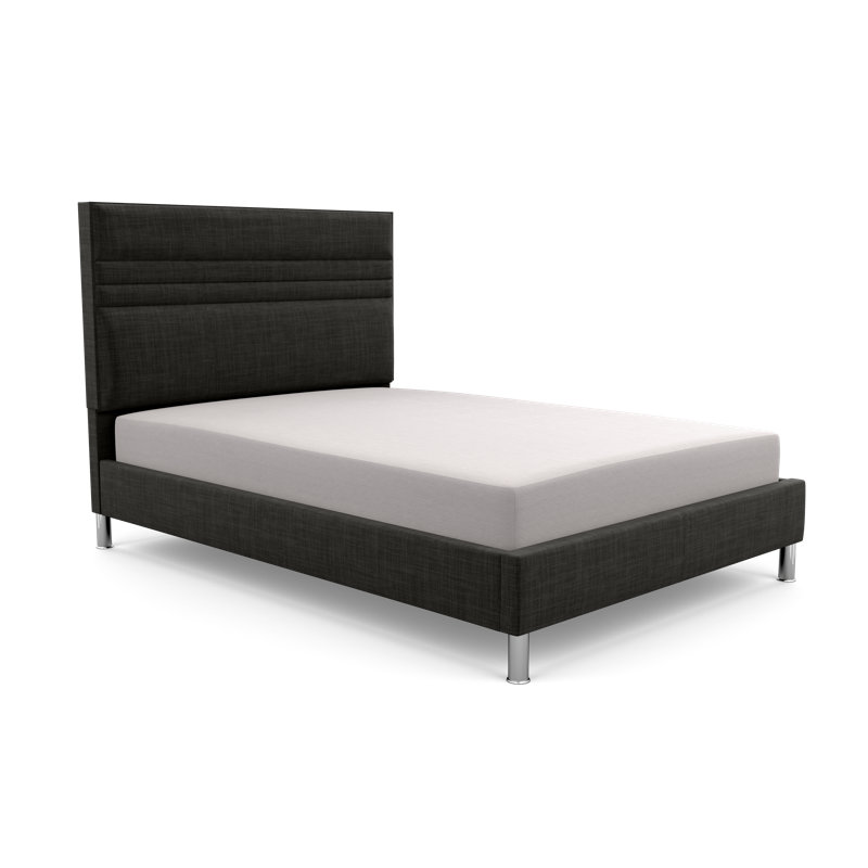 Upholstered Bed, Small Single (2'6), Linen Charcoal, Linen