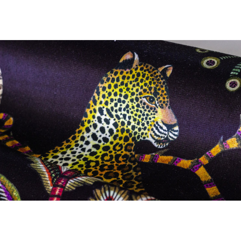 Ardmore 'Monkey Bean' Velvet Fabric, Night