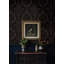 Shadow Black Flocked Damask Wallpaper-1729333317