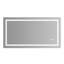 Miroir de salle de bain 60 po x 32 po à DEL avec antibuée et capteur tactile - Miroir mural moderne sans cadre pour meuble-lavabo, salle de douche ou vestiaire