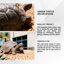 Statue de tortue de marche en béton / MgO brune et noire L 21,3 po XBrand, décoration d'intérieur ou d'extérieur, décoration de jardin, statuaire de tortue