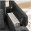Canapé inclinable simple avec dossier réglable manuellement, port de charge USB sur le côté de l'accoudoir, support pour téléphone inclus, rangement pour accoudoirs dissimulé et repose-pieds de rangement assorti - noir-1437442527