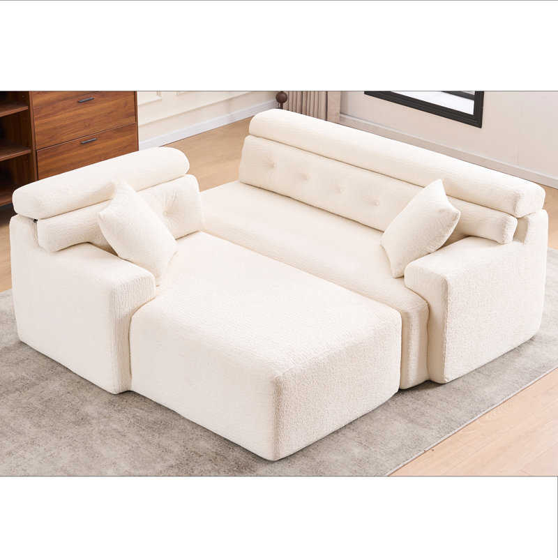 Canapé 104,5 po Chenille, Blanc