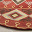 Tapis décoratif rouge / multicolore en laine touffeté à la main à motif géométrique Boyd-24511204