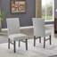 Ensemble de salle à manger rectangulaire 7 pièces avec plateau en faux marbre gris, 6 chaises rembourrées et tablette de rangement pour la salle à manger et la cuisine Collection-1003622937