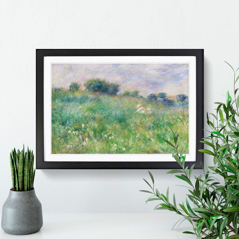 Meadow by Pierre-Auguste Renoir - Picture Frame Graphic Art, Black Framed, 48cm H x 65cm W x 2cm D