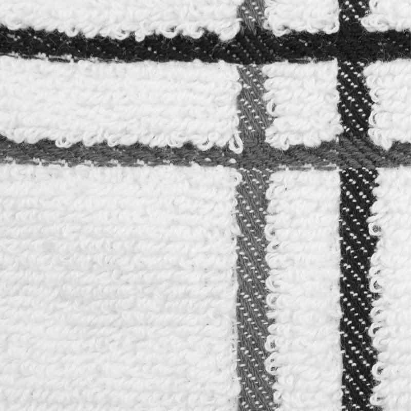 Cotton Tea Towel Kitchen Towel, Black/White