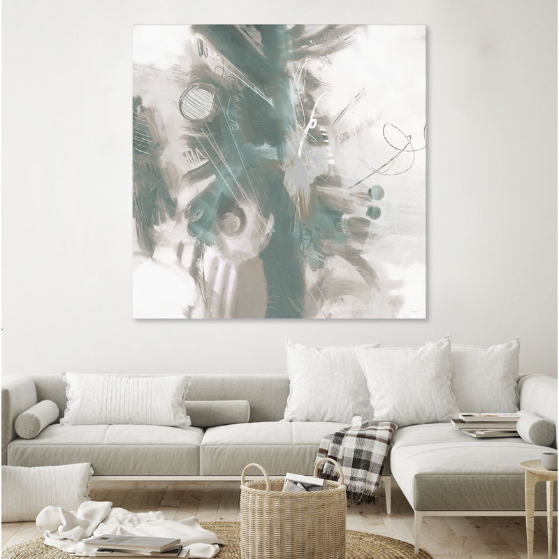 «Down the River Abstract II» par Dan Meneely, reproduction d'art sur toile tendue, H 72 po x l 72 po x P 1,5 po