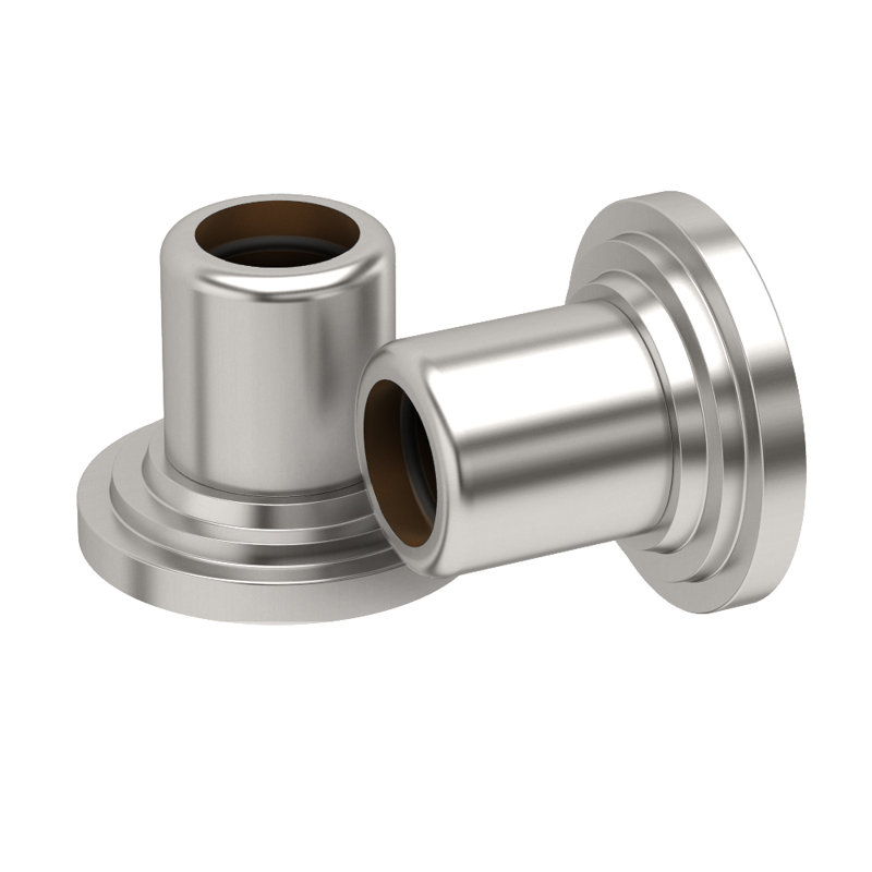 Extrémités de tringle de douche en laiton massif Marina, Nickel satiné