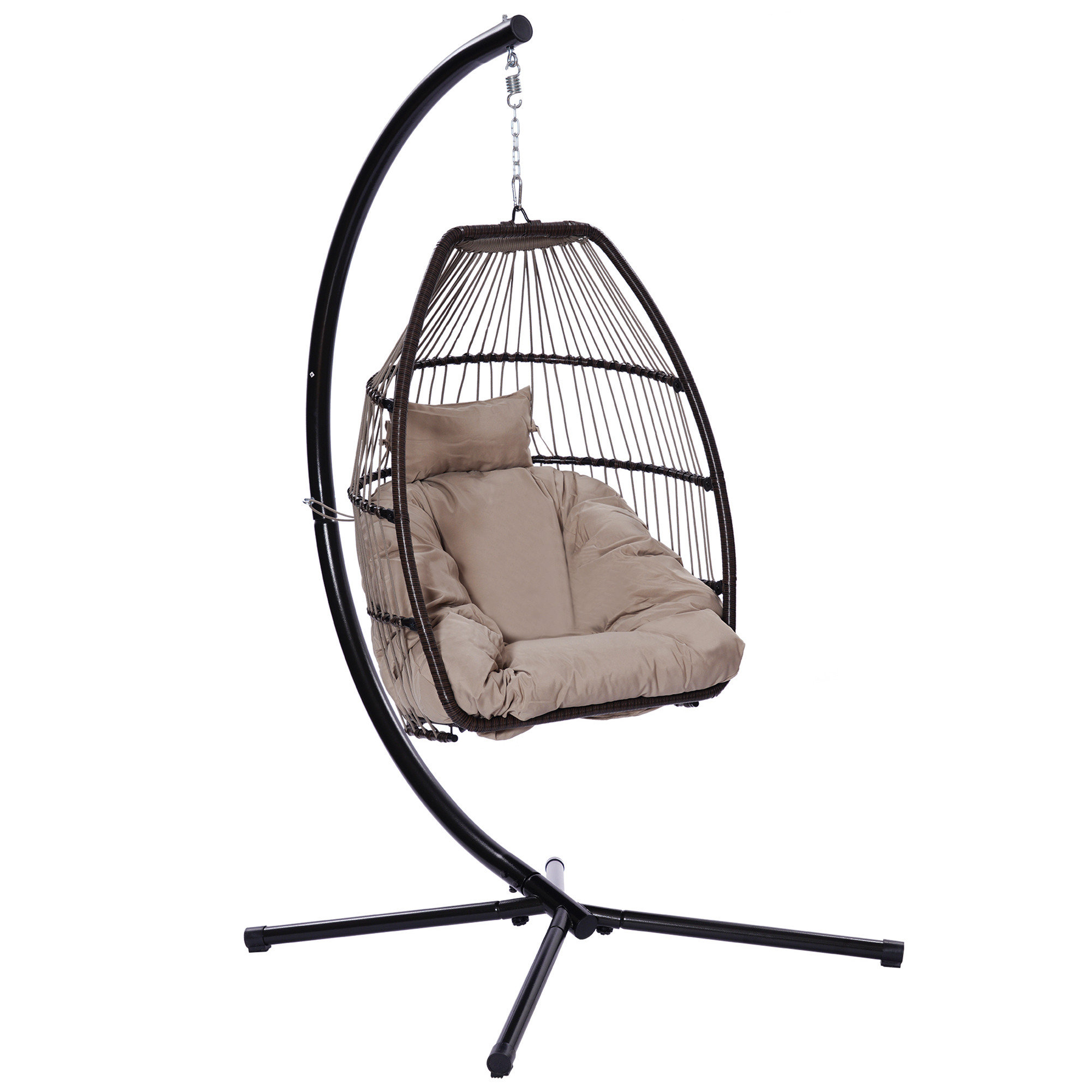 Chanab Swing Chair Hammock with Cushion Dakota Fields Color: Gray