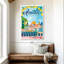 Amalfi Turquoise, affiche rétro sur toile-1795703228