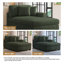 Chaise longue moderne rembourrée avec deux coussins et pieds en bois massif l 42,2 po Yalisa-1837404261-1853556373