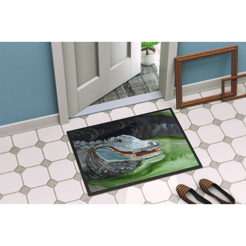 Tapis de porte d’intérieur anti-dérapant alligator, Rectangle 2 pi x 3 pi