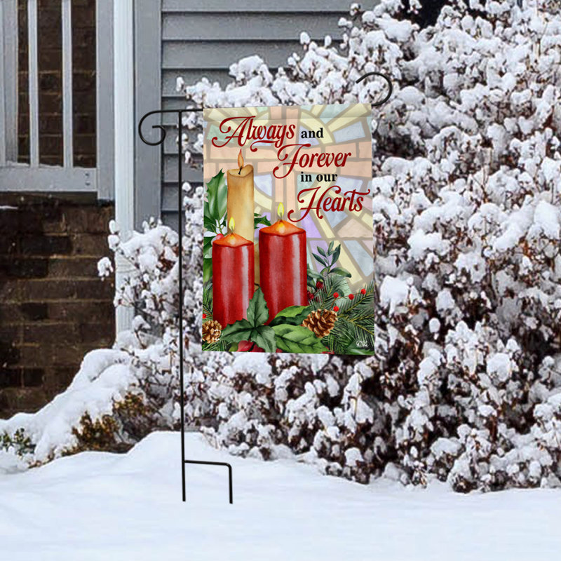 Bougie de Noël drapeau de deuil de jardin