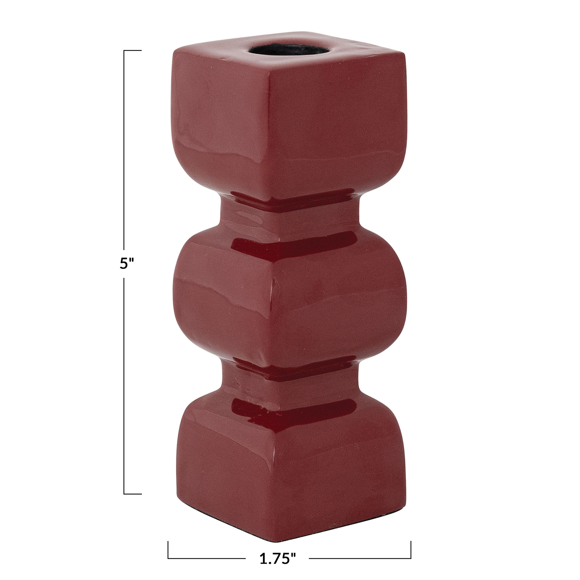 Square Enameled Aluminum Taper Holder
