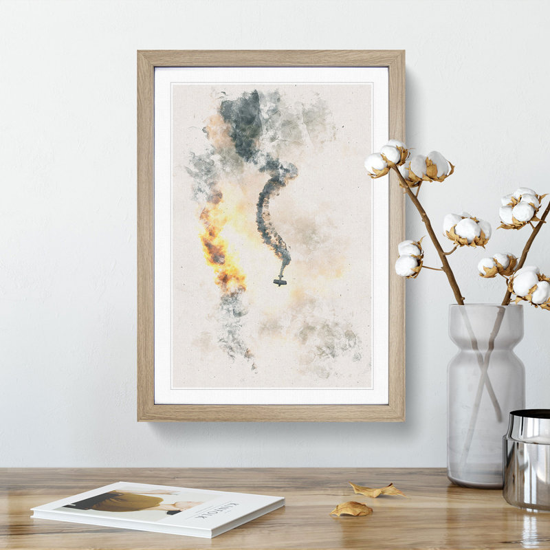 Aerobatics in the Clouds - Framed Print, Oak Framed, 33cm H x 24cm W x 2cm D