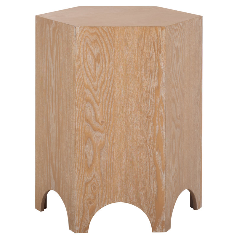 Table de bout Lough, Blanc décoloré