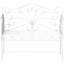Banc de jardin extérieur en métal blanc crème avec jardin en métal