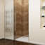 Arnot 900mm - 900mm W x 1850mm H Hinged Frameless Shower Door with Clear Glass-906426833