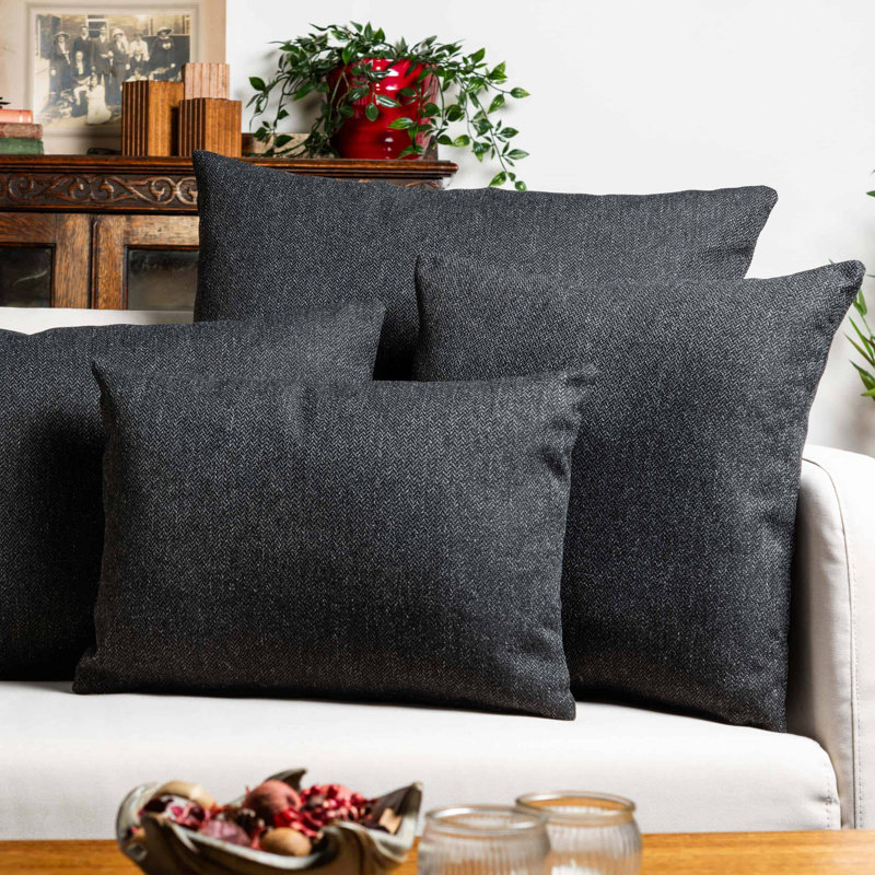 Grey Cushion, 43x43cm, Synthetic filled